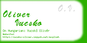 oliver vucsko business card